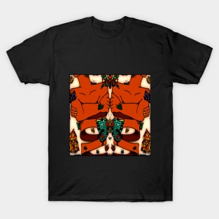 Orange Nervous Butterly T-Shirt